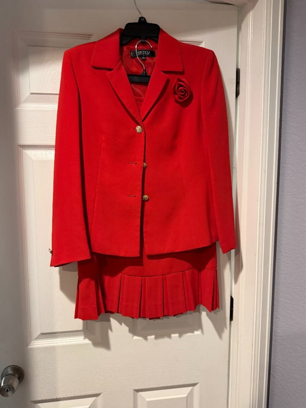 Beautiful Red Two Peice Suit by Kasper